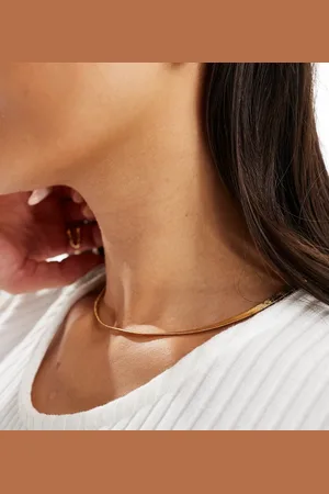 Accessorize – Z Collection – Vergoldete, flache Halskette