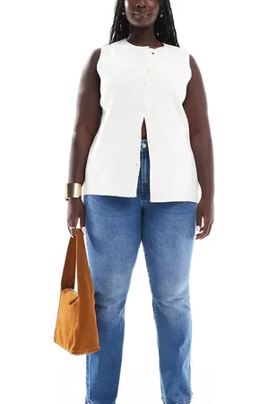 ONLY – Ausgestellte Jeans in Mittelblau