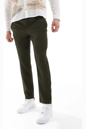 River Island – Plissee-Hose in Khaki