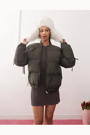 COLLUSION – Steppjacke in Khaki mit Schleifendetail
