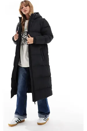 Brave Soul – Wattierte Maxi-Jacke in mit Kapuze und abnehmbaren Ärmeln