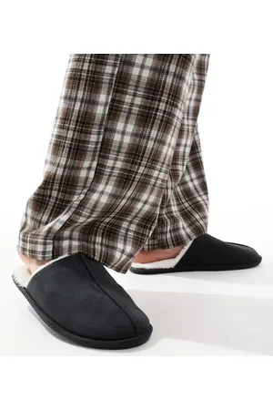 ASOS – Mules-Hausschuhe in mit Futter aus Lammfellimitat