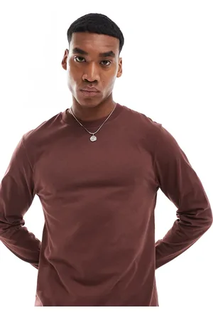 ASOS – Essential – Langärmliges Shirt in mit Rundhalsausschnitt