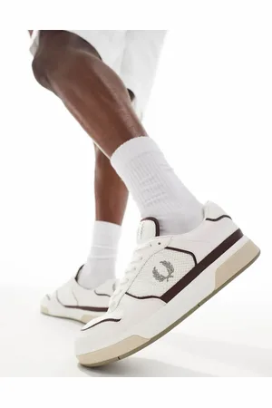 Fred Perry – B300 – Sneaker aus Leder und Netzstoff in