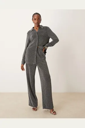 Y.A.S – Hose mit weitem Schnitt in glitzerndem , Kombiteil