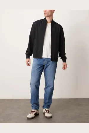 MANGO – Gerade geschnittene Denim-Jeans in verwaschenem Mittelblau