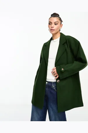 Noisy May – Lockere Blazer-Jacke in Khaki mit Oversize-Schnitt