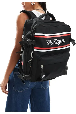 Kickers – Eckiger Retro-Rucksack in mit rotem Logo
