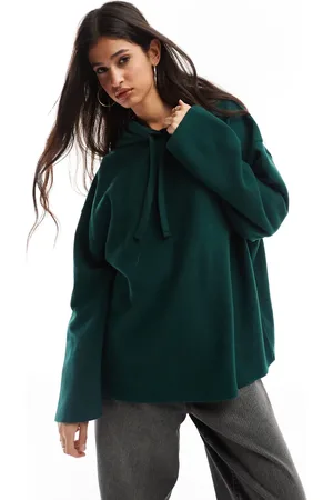ASOS – Superweicher Oversize-Kapuzenpullover in Dunkelgrün, Kombiteil