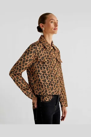 SCALPERS – Trize – Jacke in Kamelbraun mit Leopardenmuster