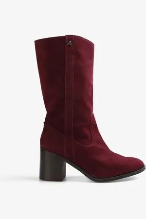 SCALPERS – Folk – Stiefel in Burgunderrot mit mittelhohem Schaft