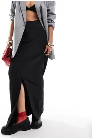ASOS – Eleganter Maxirock in mit doppeltem Bund