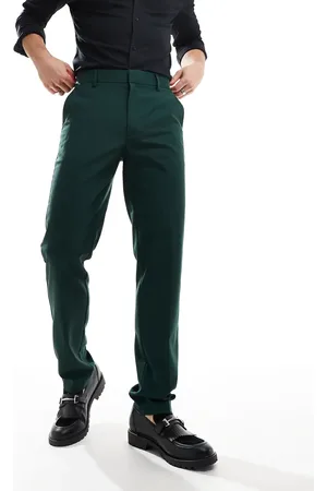 ASOS – Elegante Hose mit schmalem Schnitt in Tannengrün