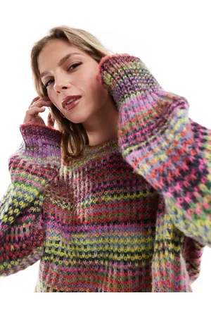 JJXX – Strickpullover mit bunter Spacedye-Färbung
