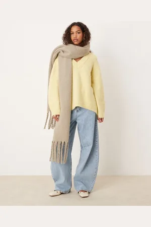 My Accessories – Superweicher Oversize-Deckenschal in Kreidegrau