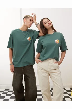 Vans – V – T-Shirt in Dunkelgrün