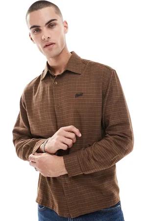 Pull&Bear – Langärmliges Hemd in mit kleinem Karomuster