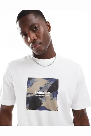 Barbour – T-Shirt in mit Military-Muster-Grafik