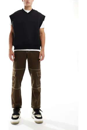 Kickers – Combat-Hose mit geradem Bein und Kontrastnähten