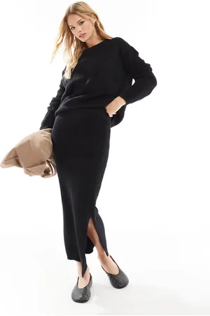 VERO MODA – Flauschiger Midirock in , Kombiteil