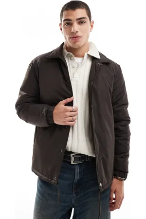 Brave Soul – Wattierte Trainerjacke in Braun