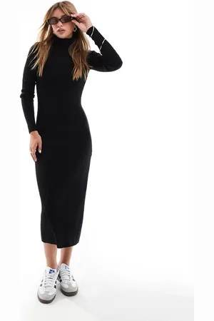 Brave Soul – Hochgeschlossenes Midi-Strickkleid in