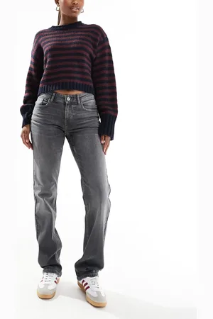 ONLY – Lopez – Gerade geschnittene Jeans in mit niedrigem Bund