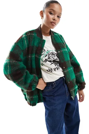 ONLY – Karierte Bomberjacke in