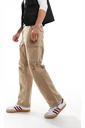 Only & Sons – Weit geschnittene Cargo-Hose in Beige