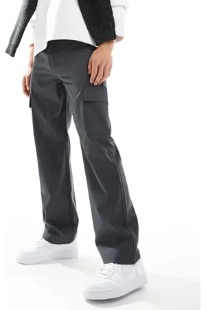 Only & Sons – Locker geschnittene, elegante Cargo-Hose in Anthrazit
