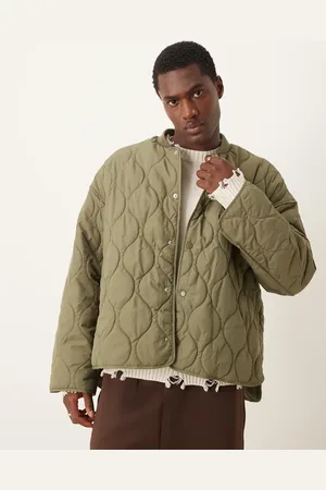 ASOS – Oversize-Steppjacke in Khaki