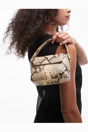 MANGO – Mini-Handtasche mit Kettendetail und Schlangenmuster
