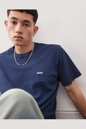Obey – T-Shirt in mit Kleinbuchstaben-Logo und Pigmentierung