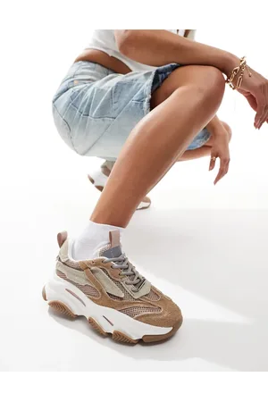 Steve Madden – Possession – Sneaker aus Wildleder in Haferbeige mit dicker Sohle