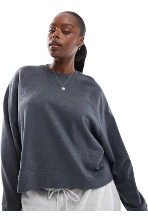 ASOS ASOS DESIGN Curve – Oversize-Sweatshirt in Anthrazit mit Raglan-Detail