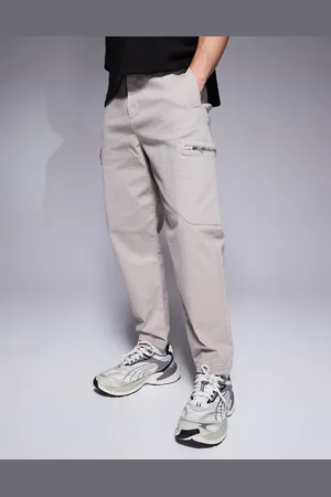 Armani Exchange – Cargohose in Beige mit Bündchen