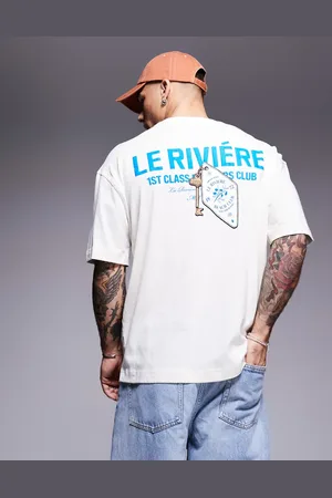 River Island – Le Riviere – Oversize-T-Shirt in Ecru