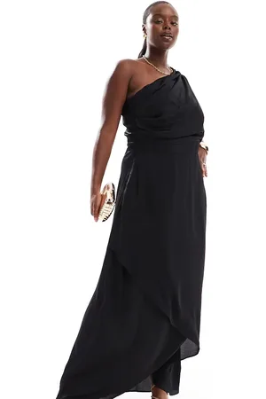 TFNC – Bridesmaid – Satin-Maxikleid in mit One-Shoulder-Träger