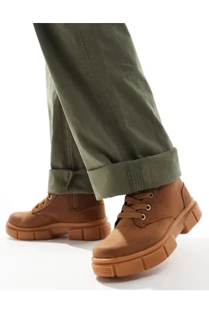 sorel – Explorer STRT – Schnürstiefel aus Leder in Samtbraun mit Gummisohle