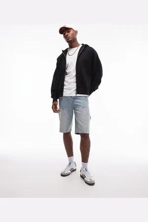 Topman – Hochwertiger, schwerer Kapuzenpullover in mit Oversize-Passform und Reißverschluss