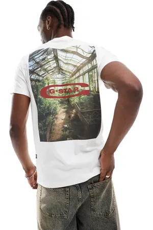 G-Star – T-Shirt in mit mittigem Brust-Logo und Grafikprint auf dem Rücken