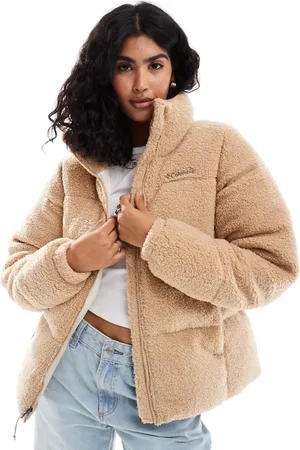 Columbia – Puffect – Pufferjacke aus Teddyfell in Kanubraun