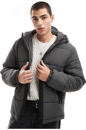ASOS – Pufferjacke aus Nylon in mit farblich abgesetztem Besatz