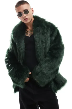 ASOS – Oversize-Jacke aus Kunstpelz in