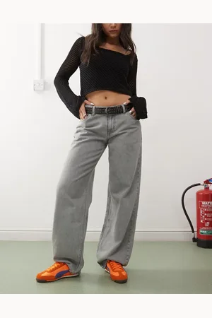 Dr Denim Dr. Denim – Hill – Locker geschnittene Jeans mit geradem Bein und niedrigem Bund in aschgrauer Waschung