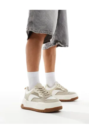ASOS – Sneaker in Beige mit dicker Sohle