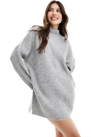 ASOS – Hochgeschlossenes Mini-Strickkleid in