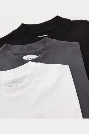Topman – 3er-Pack Oversize-T-Shirts in Schwarz, Weiß und Anthrazit