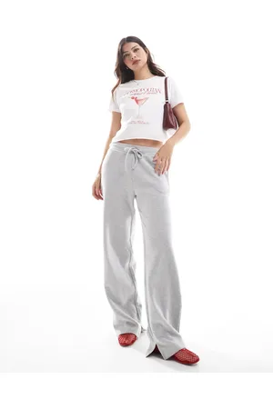 ASOS – Superweiche Jogginghose in meliertem mit Kordelzug und weitem Bein