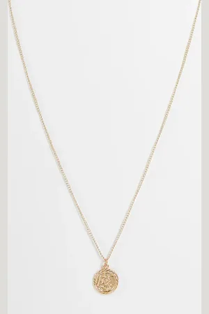 Reclaimed – Unisex – Halskette in Gold-Optik mit Christopherus-Anhänger